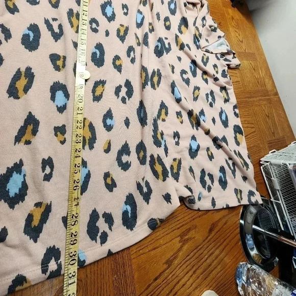 NWT Melissa Leopard Print Short Sleeve Plus Size 3XL Top - Picture 8 of 8